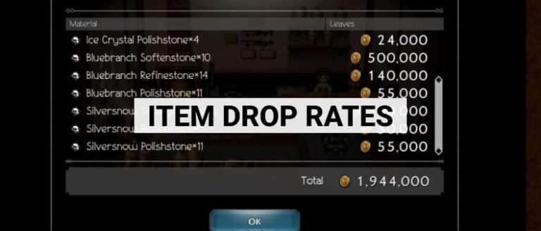 octopath traveler champions of the continent item drop rates