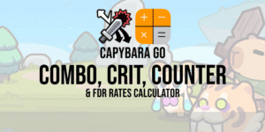 capybara go combo rate, crit, counter, fdr calculator